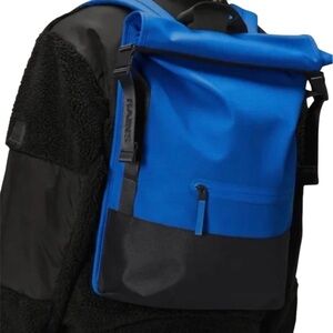 Rains Waterproof Backpack Blue Laptop Compatible